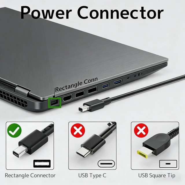 Alt view image 2 of 5 - 380W Charger Compatible with Asus ROG Strix Gaming Laptop Power Adapter