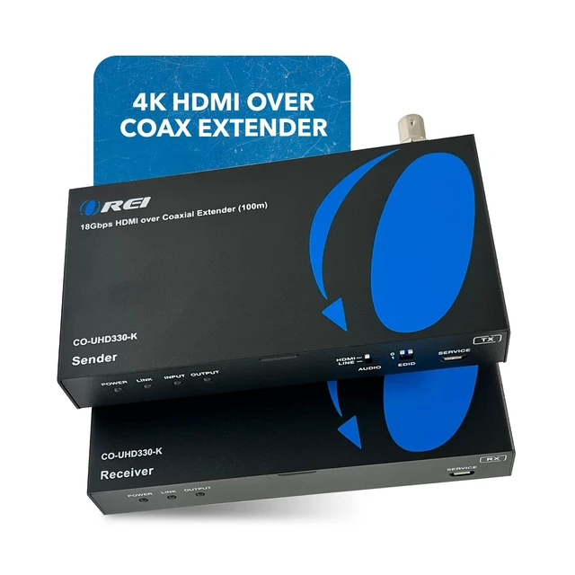 Alt view image 2 of 5 - OREI HDMI Over Coax Extender 330ft 4K@60hz Loop-Out, Two-way IR, HDCP 2.2