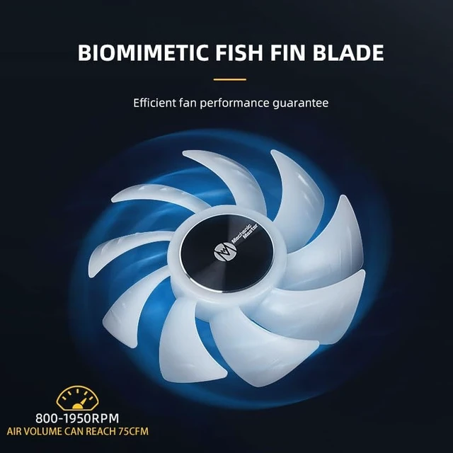 Alt view image 2 of 5 - Mechanic Master KaKaLock Magic Cableless Series KL120 -Wild 120mm Fan Cableless PWM aRGB Fan (Black)