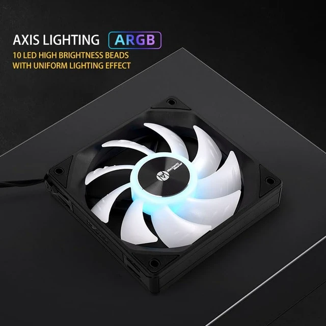 Alt view image 4 of 5 - Mechanic Master KaKaLock Magic Cableless Series KL120 -Wild 120mm Fan Cableless PWM aRGB Fan (Black)