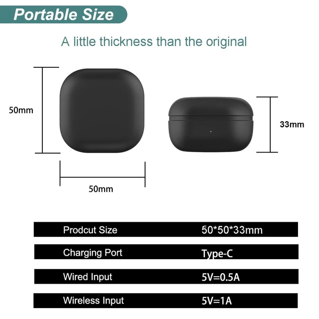 Alt view image 5 of 5 - Charging Case for Galaxy Buds FE SM-R400 (Black)