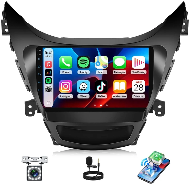 Main image of Car Radio for Hyundai Elantra 2011 2012 2013 Wireless CarPlay Android Auto