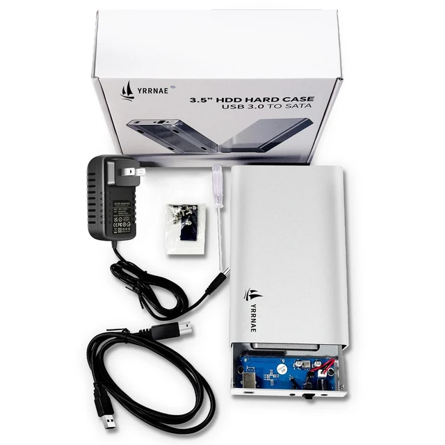 Alt view image 3 of 4 - YRRNAE USB 3.0 to Sata External Hard Drive Enclosure, Aluminum Pure-Metal