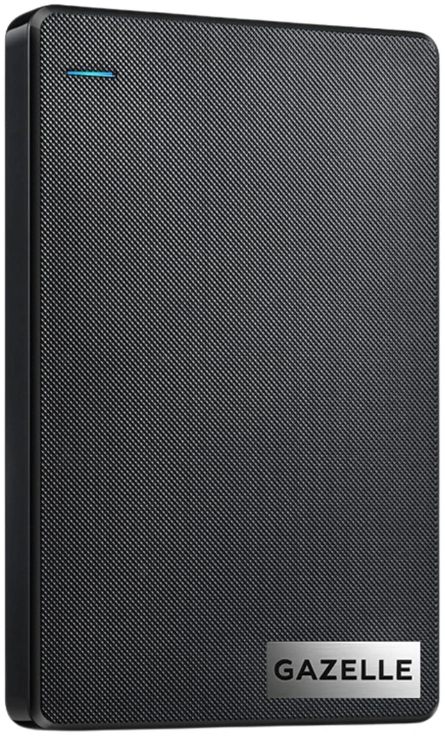 Main image of GAZELLE High-Speed 500GB Ultra Slim Portable External Hard Drive - 2-in-1 Type C & USB 3.0, Compatible with PC, Mac, Laptop, PS4, Xbox, iPad, Tablet, Mobile (Black) - 1 Year Warranty