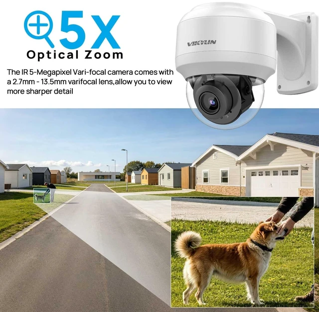 Alt view image 3 of 5 - VIKYLIN 5MP Outdoor PTZ PoE IP Camera 5X Optical Zoom