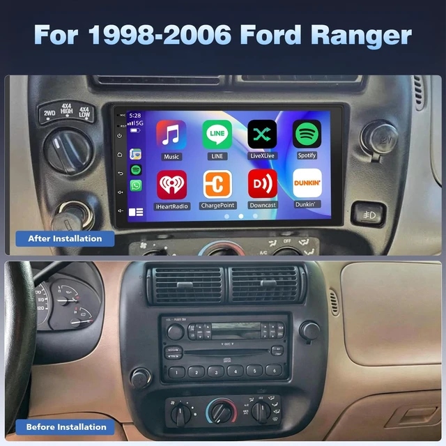 Alt view image 2 of 5 - Car Stereo for Ford Ranger 1998-2006, 7 Inch Android 13 Double Din