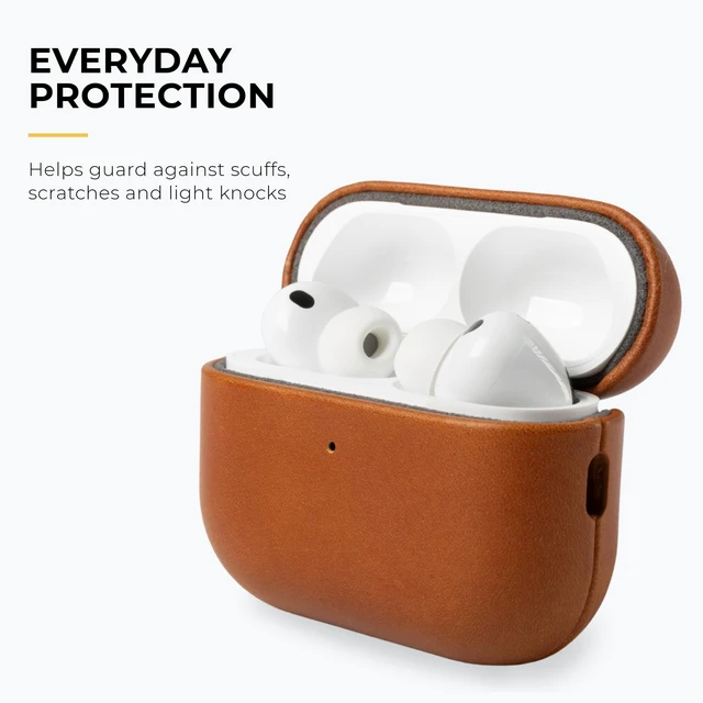 Alt view image 2 of 5 - Snakehive Leather Case Compatible with AirPods Pro 3 - Case Cover - Tan