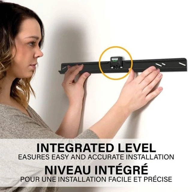 Alt view image 3 of 5 - SANUS Fixed TV Wall Mount for 32-90 Inch TVs, Low Profile Heavy Duty Bracket, VESA Compatible, Easy Install for LED, OLED, QLED and Flat Screen TVs (Fixed Mount (Low Profile) 32"-90")