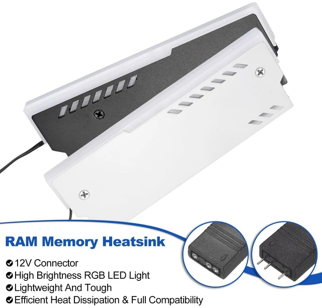 Alt view image 4 of 5 - Nexarelle 2Pcs DDR3/DDR4/DDR5 Memory RAM Cooler Heatsink 12V/Fan 3Pin
