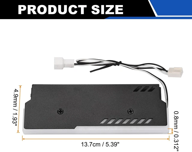 Alt view image 2 of 5 - Nexarelle 2Pcs DDR3/DDR4/DDR5 Memory RAM Cooler Heatsink 12V/Fan 3Pin