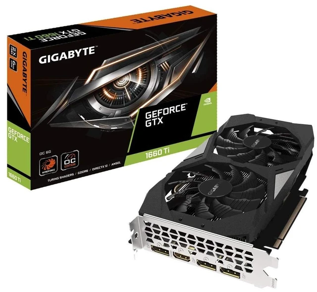 Main image of GIGABYTE GeForce GTX 1660 Ti OC 6G 192-bit GDDR6 DisplayPort 1.4 HDMI 2.0B with Windforce 2X Cooling System Graphic Cards- Gv-N166TOC-6GD