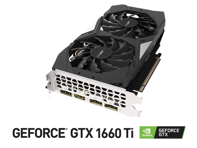 Alt view image 2 of 5 - GIGABYTE GeForce GTX 1660 Ti OC 6G 192-bit GDDR6 DisplayPort 1.4 HDMI 2.0B with Windforce 2X Cooling System Graphic Cards- Gv-N166TOC-6GD