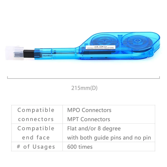 Alt view image 5 of 5 - KELUSHI Fiber Optic Cleaning Tool for MPO and MTP Connectors MPO One Click Cleaner, 500 Cycles Cleaning Connector Equipment