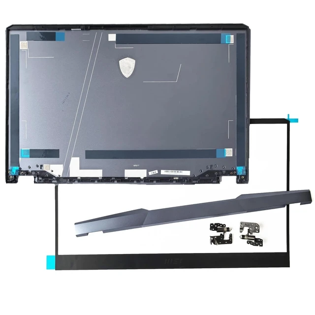 Alt view image 2 of 5 - Wuntenphy New Replacement Laptop LCD Back Cover Rear Top Case Lid with Hinges and Front Bezel Cover Hinge Cover for MSI GE76 GP76 Raider 10UE 11UG/11UH/11UE 9S7-17K314 MS-17K2 MS-17K3 Blue (A+B+H+C)
