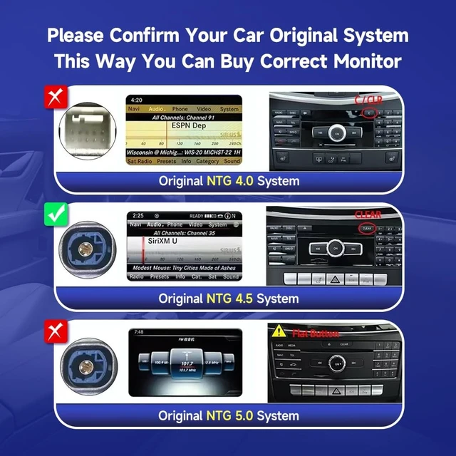 Alt view image 3 of 5 - Android Touch Screen Wireless Carplay Android Auto Car Multimedea Stereo Player for Mercedes Benz A Class W176 GLA X156 CLA C117 NTG 4.5 NTG4.7 Form 2013 to 2015 Bluetooth Linux System