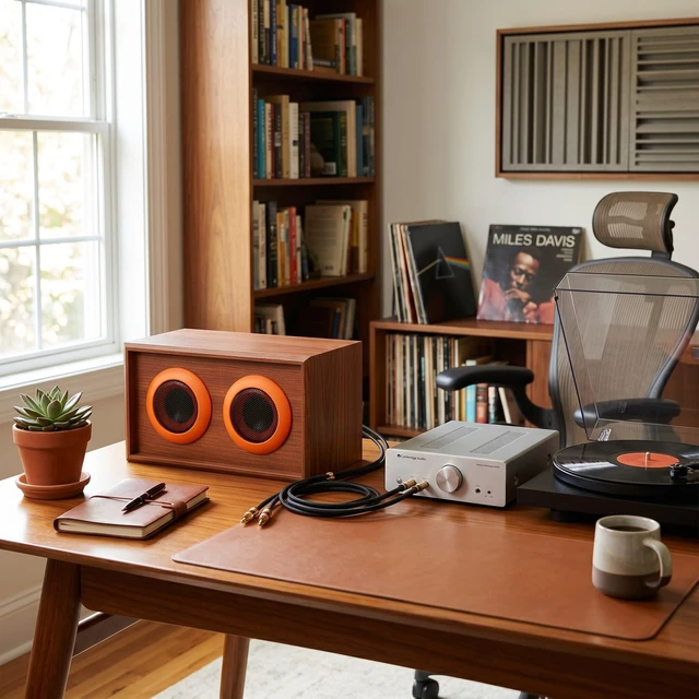 Alt view image 4 of 5 - Phefop Wooden Tweeter Speaker, HiFi Loseless Sound, Dynamic 35W 6 for Music Lovers (Wood Grain)