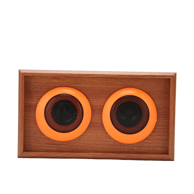 Alt view image 5 of 5 - Phefop Wooden Tweeter Speaker, HiFi Loseless Sound, Dynamic 35W 6 for Music Lovers (Wood Grain)