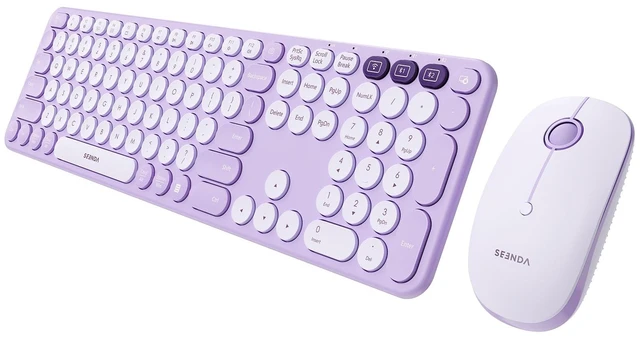 Main image of seenda COE202 Wireless Bluetooth Keyboard and Mouse Combo, Star Purple