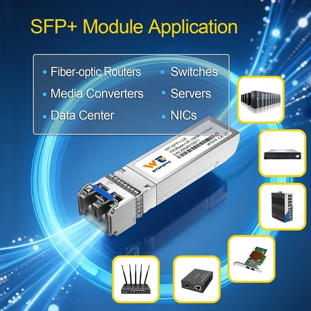 Alt view image 5 of 5 - 2 Pack 10G LR SFP+ Module, 10GBase-LR Single Mode Transceiver up to 10km