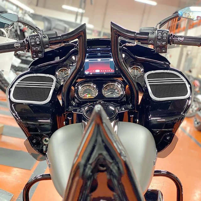 Alt view image 2 of 5 - HDBUBALUS Tri-Line Speaker Grills Cover Fit for Road Glide 2015-2025