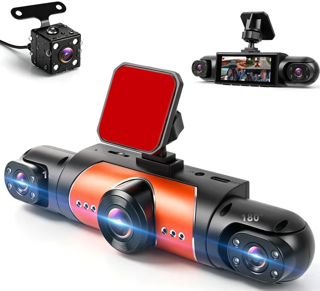 Main image of Dash Cam 3.16 Inch 1080P 4 Channel Dash Camera for Cars with 360 Degree Protection Loop Recording Reverse Help Driving Exposure Compensation Motion Detection Easy Installation
