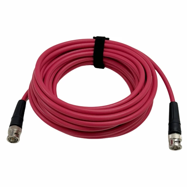Alt view image 3 of 5 - AV-Cables 12G 4K UHD SDI BNC RG59 Cable - Belden 4505R - Red (3ft)
