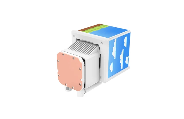Alt view image 3 of 5 - Thermaltake MINECUBE 360 Ultra CPU Liquid Cooler; Intel/AMD Compatible; 3x120mm 500~2000rpm SWAFAN EX ARGB;MAGForce 2.0. 4X 3.95 TFT LCD Screens; Swappable Fan Blades; Snow; CL-W482-PL