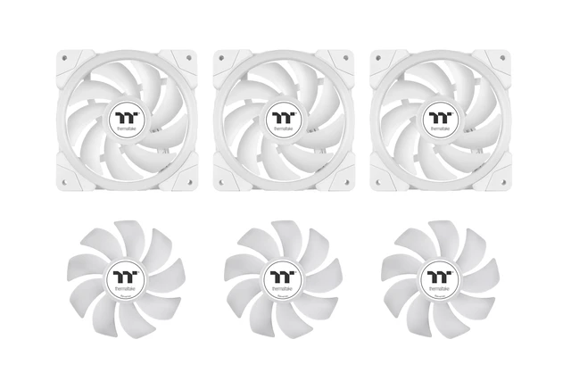 Alt view image 5 of 5 - Thermaltake MINECUBE 360 Ultra CPU Liquid Cooler; Intel/AMD Compatible; 3x120mm 500~2000rpm SWAFAN EX ARGB;MAGForce 2.0. 4X 3.95 TFT LCD Screens; Swappable Fan Blades; Snow; CL-W482-PL