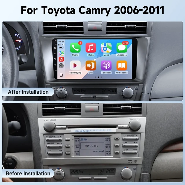 Alt view image 2 of 5 - Leadfan Double Din Linux Car Stereo for Toyota Camry 2006-2011