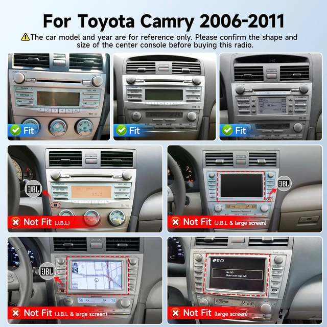 Alt view image 3 of 5 - Leadfan Double Din Linux Car Stereo for Toyota Camry 2006-2011