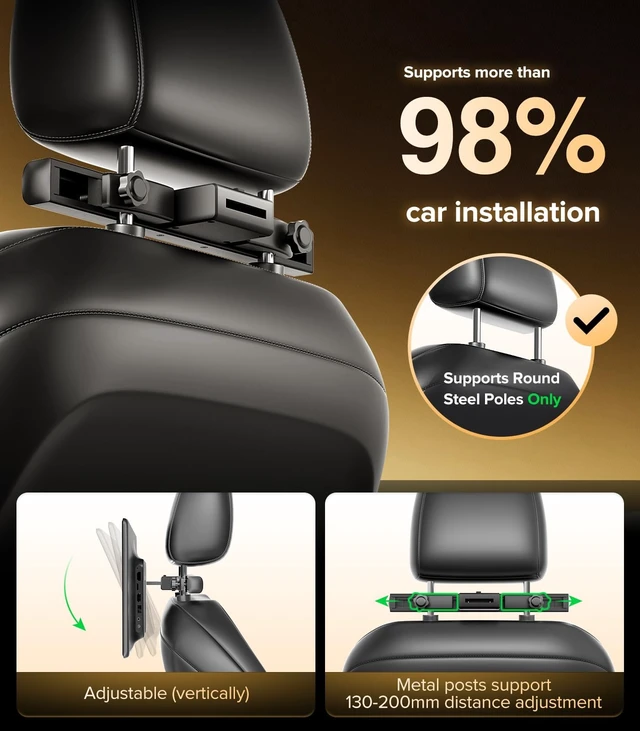 Alt view image 5 of 5 - 13.5"Car TV For Back Seat Headrest Monitor (Pair), Car Entertainment System