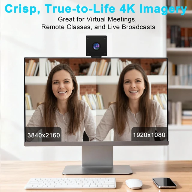 Alt view image 2 of 5 - ALPCAM 4K USB Camera, USB3.0 60fps Real Time Webcam for PC