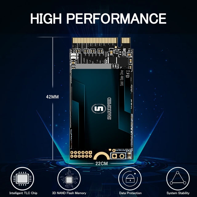 Alt view image 4 of 5 - S SHARKSPEED SSD 128GB M.2 2242 NVMe PCIe Gen3.0x4 42mm