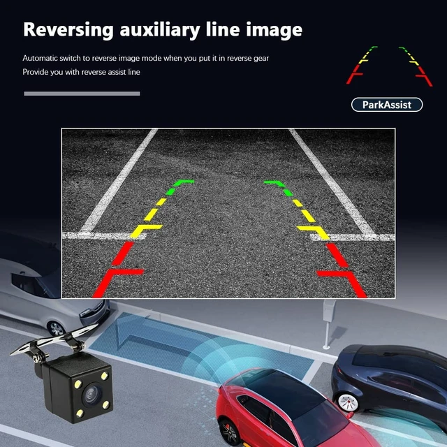 Alt view image 3 of 5 - Dash Cam1080P 3 Channel Dash Camera Mini Car Recorder 2.45 Inch Screen Front Rear and Inside with Loop Recording Wide Angle IP66 Waterproof