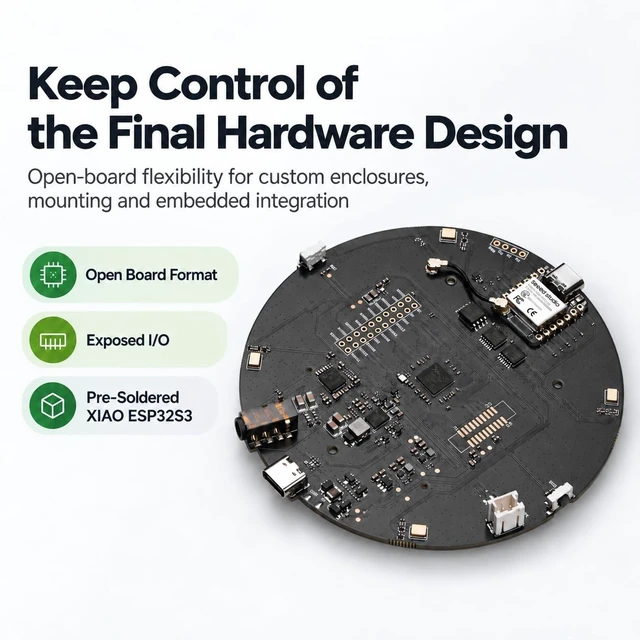 Alt view image 4 of 5 - seeed studio reSpeaker XVF3800 4-Mic Array with XIAO ESP32S3, Bare Board