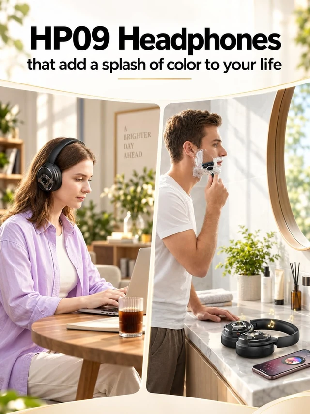 Alt view image 3 of 5 - JKNKCO HP09 2 in 1 Over Ear Headphones & Portable Speaker Bluetooth 6.0