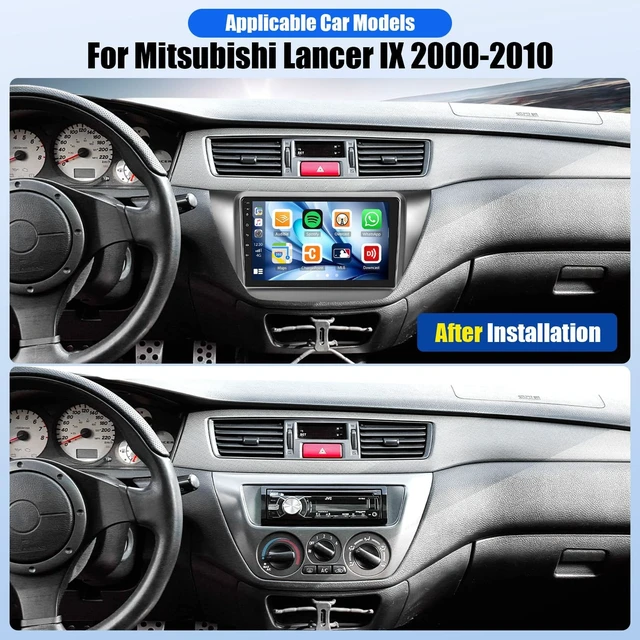 Alt view image 2 of 5 - Car Radio for Mitsubishi Lancer IX 2000-2010, 9-inch IPS Screen with Wireless/Wired CarPlay & Android Auto, Mirror Link, Bluetooth, DSP, SWC, FM/RDS