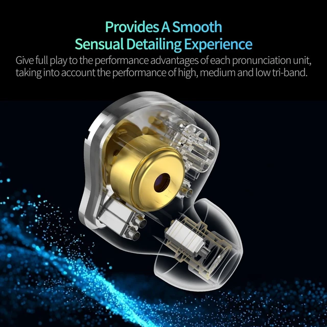 Alt view image 5 of 5 - KZ ZS10 Pro USB-C in-Ear Monitors, 4BA+1DD Hybrid Driver IEM