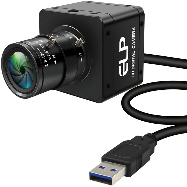 Main image of IFWATER Global Shutter Color USB3.0 Camera,120FPS 200FPS Ultra High Frame Rate Webcam,1920x1200 Max Resolution with 2.8-12mm 4X Manual Zoom Lens,Plug and Play for High Speed Motion Analysis 3D Printer