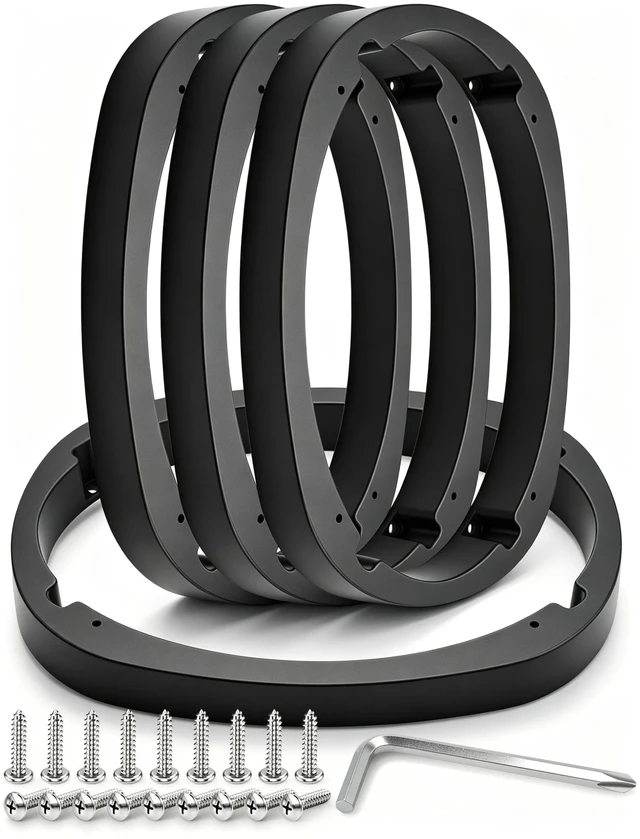 Main image of 2Pair 6X9 Plastic Car Speaker Spacer Adapter with Screw & Cross Wrench
