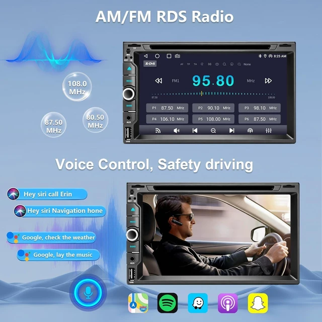 Alt view image 4 of 5 - Plug & Play CD/DVD Car Radio for Nissan Rogue 2011-2013/Versa 2007-2013/Sentra 2007-2012/Titan 2004-2012/Frontier 1998-2012/Pathfinder 1994-2012 W/7 Inch IPS Touchscreen CarPlay Android Auto/Camera
