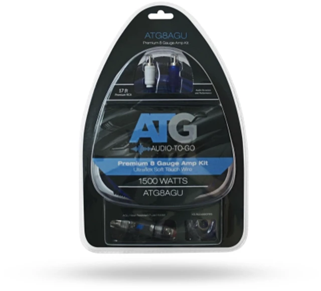 Main image of ATG Audio 8 Gauge Soft-Touch Amplifier Wiring Kit with AGU Fuseholder - ATG8AGU