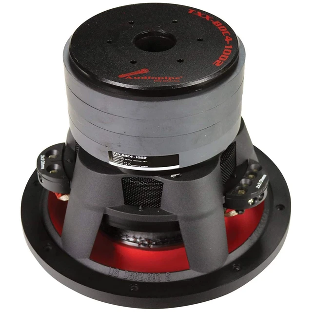 Alt view image 3 of 4 - Audiopipe TXX-BDC4-10D2 10-inch Woofer Dual 2 Ohm Subwoofer Quad Stack 900 Watts RMS 1800 Watt Max Voice Coil 2.5" BASV 4-Layer