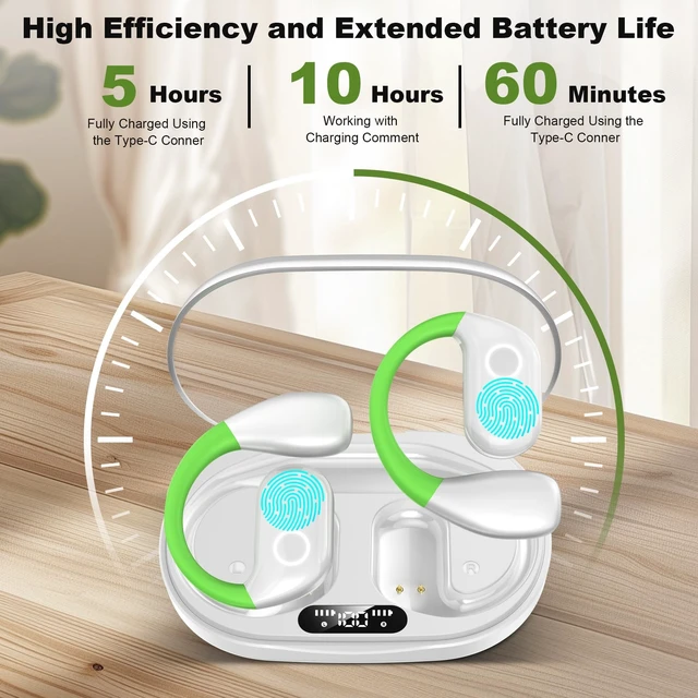 Alt view image 4 of 5 - DTBG AI Language Translation Earbuds, 144-Language Translator Earbuds Real Time Compatible with iOS & Android, Bluetooth 5.3 Headphones Translating Device for Travel and Business, White
