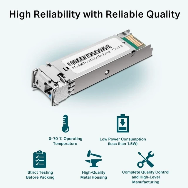 Alt view image 5 of 5 - TP-Link TL-SM321B Network transceiver Module Fiber Optic 1250, W128171938 (Module Fiber Optic 1250 Mbit/s SFP)