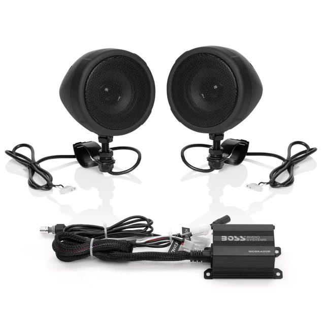 Main image of BOSS Audio Systems MCBK420B Motorcycle Speakers and 2 Channel Amp Package