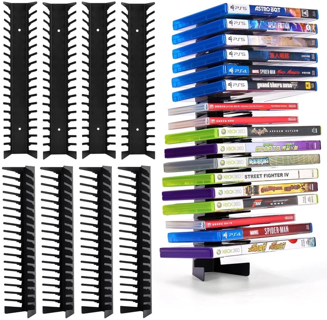 Main image of EZFXHD WTER 8 Pack Video Game Case Storage Wall Mount - Holds Up to 144 Disc Boxes,Metal Wall Mounted Game Case Holder for PS, DVD Xbox Game Organizer