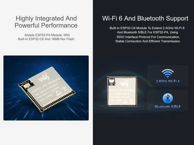 Alt view image 3 of 5 - ESP32-P4-Module-Dev-Kit Based on ESP32-P4 and ESP32-C6, Supports Wi-Fi 6 and Bluetooth 5, with MIPI-CSI/DSI, Ethernet, PoE Module Header, USB 2.0 OTG, SDIO 3.0 TF Card Slot, Microphone, etc.