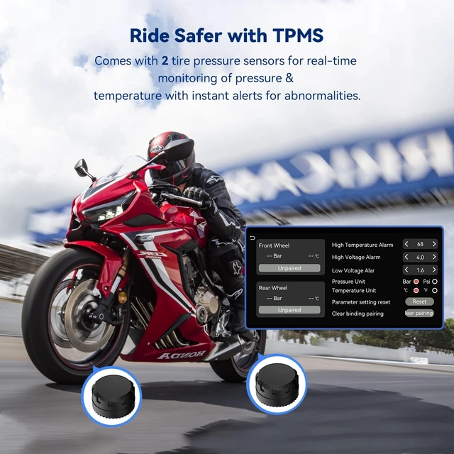 Alt view image 2 of 5 - Spedal CL871 6.25" Motorcycle CarPlay Screen