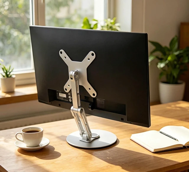Alt view image 2 of 5 - Chapter Seven Portable VESA Monitor Stand,Height Angle Adjustable,Silver